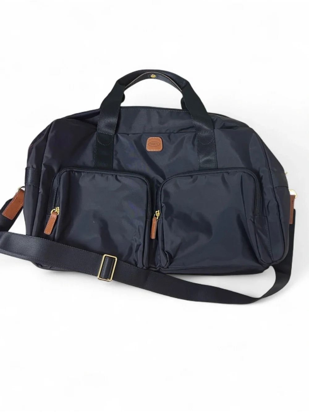 Bric's Nylon Leather Carry-On Boarding Duffle Bag Marine Blue